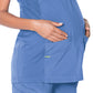 Women's 3-Pocket Adjustable Drawstring Empire Waist V-Neck Maternity Scrub Top