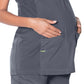 Women's 3-Pocket Adjustable Drawstring Empire Waist V-Neck Maternity Scrub Top