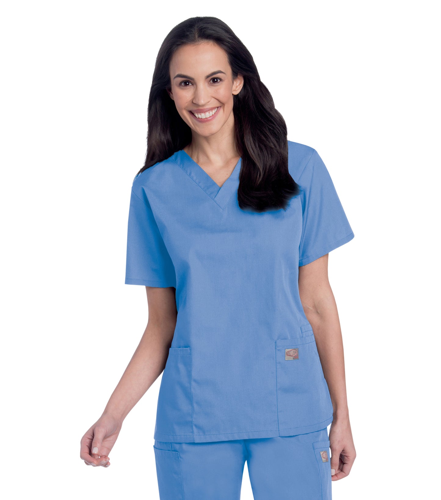 Women's 3-Pocket Clean Back V-Neck Scrub Top