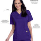Women's 3-Pocket Clean Back V-Neck Top - 70221 - Grape