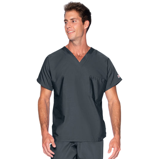 Unisex 1-Pocket Dolman Sleeve Tuckable V-Neck Scrub Top