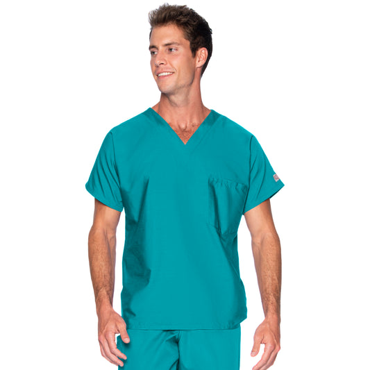 Unisex 1-Pocket Dolman Sleeve Tuckable V-Neck Scrub Top