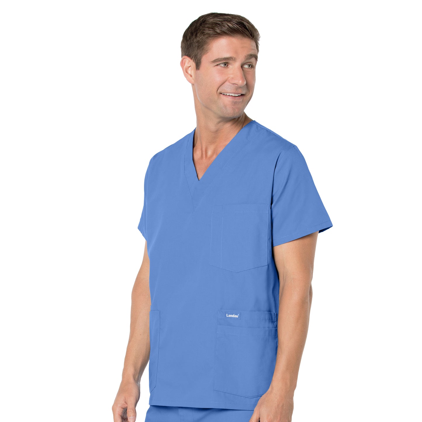 Men's 5-Pocket V-Neck Scrub Top