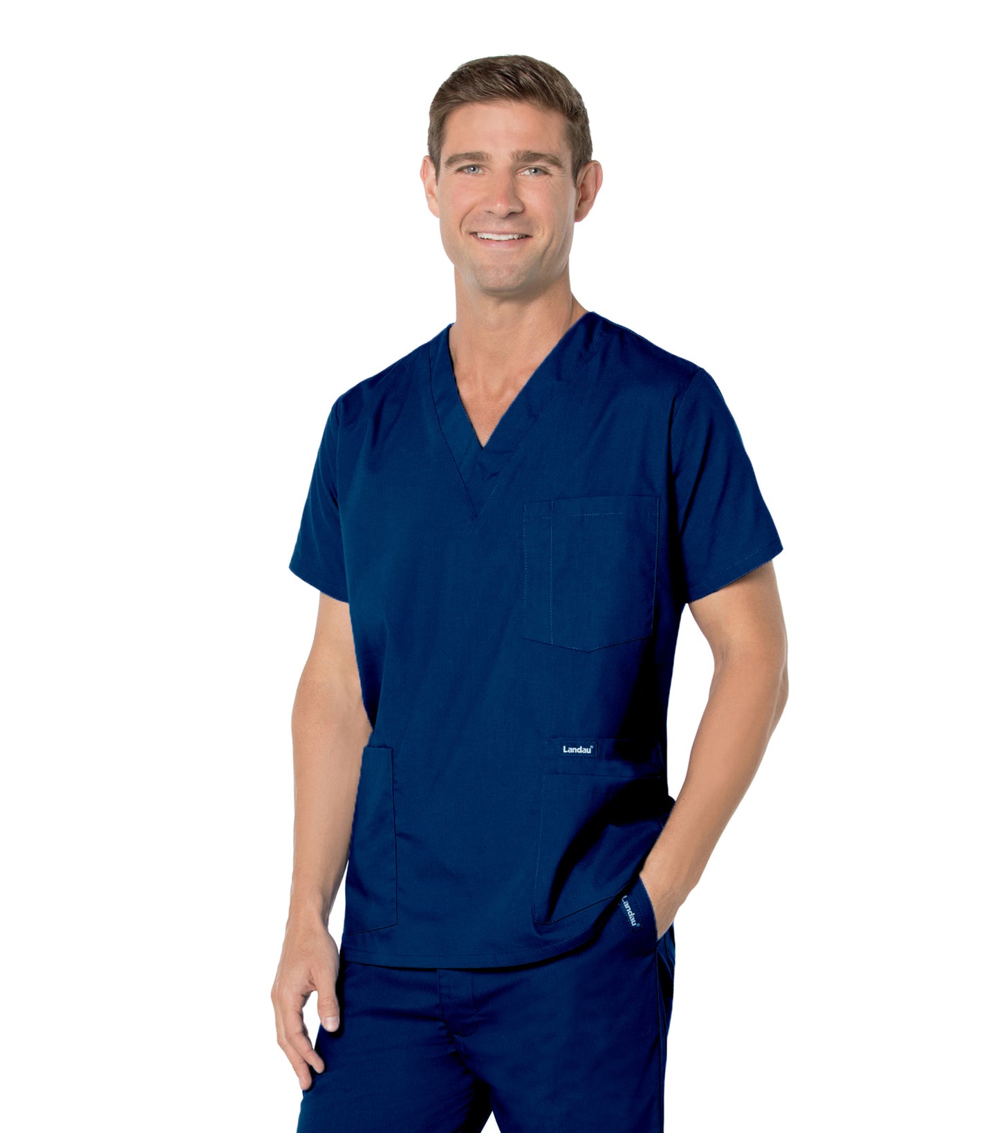 Men's 5-Pocket V-Neck Scrub Top