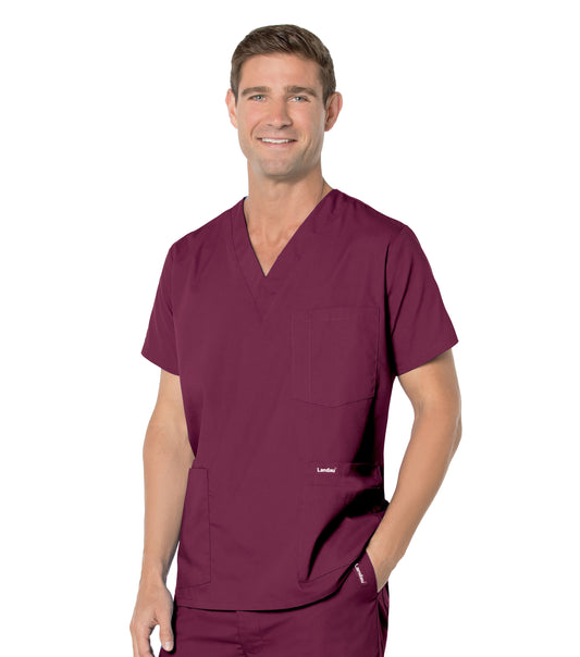 Men's 5-Pocket V-Neck Scrub Top