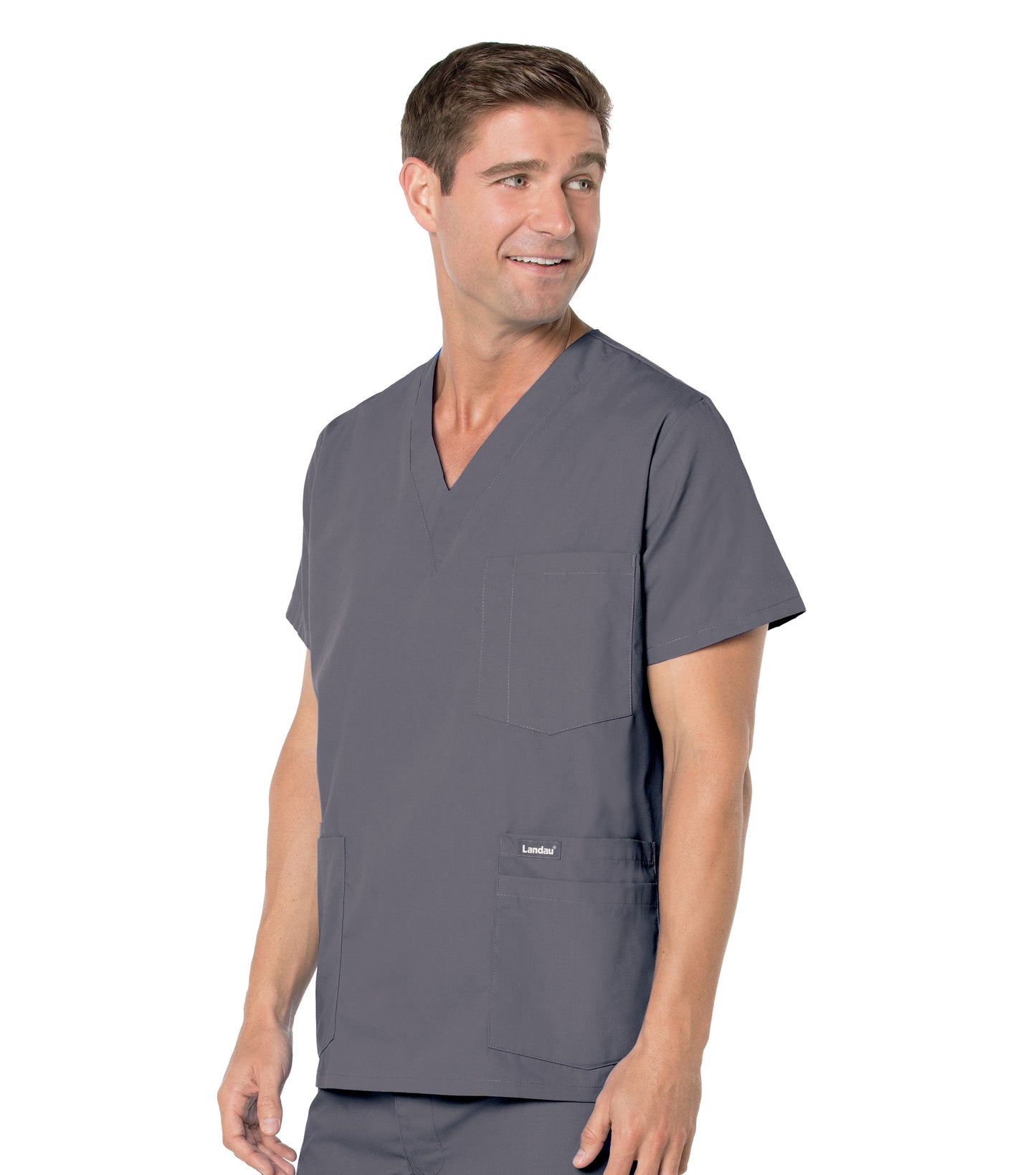 Men's 5-Pocket V-Neck Scrub Top