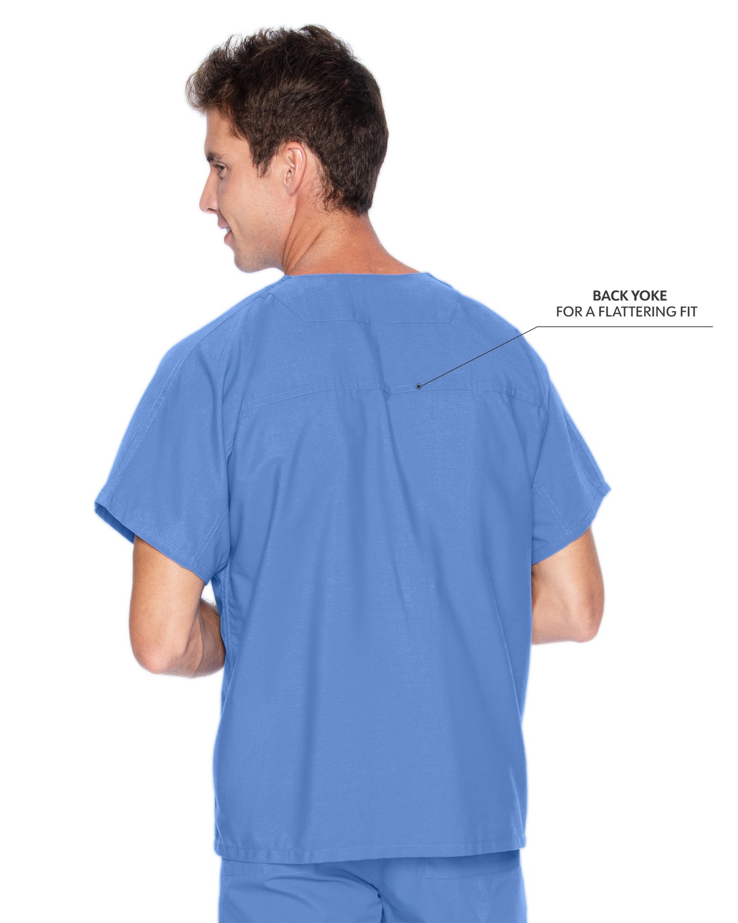 Unisex Reversible 1-Pocket V-Neck Scrub Top