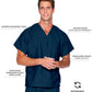 Unisex Reversible 1-Pocket V-Neck Top - 7502 - Navy