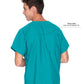 Unisex Reversible 1-Pocket V-Neck Top - 7502 - Teal