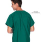 Unisex Reversible 1-Pocket V-Neck Top - 7502 - Hunter Green