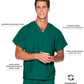 Unisex Reversible 1-Pocket V-Neck Top - 7502 - Hunter Green