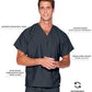 Unisex Reversible 1-Pocket V-Neck Top - 7502 - Graphite