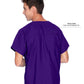 Unisex Reversible 1-Pocket V-Neck Top - 7502 - Grape