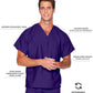 Unisex Reversible 1-Pocket V-Neck Top - 7502 - Grape