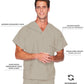 Unisex Reversible 1-Pocket V-Neck Top - 7502 - Sandstone