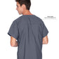 Unisex Reversible 1-Pocket V-Neck Top - 7502 - Steel Grey