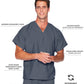 Unisex Reversible 1-Pocket V-Neck Top - 7502 - Steel Grey