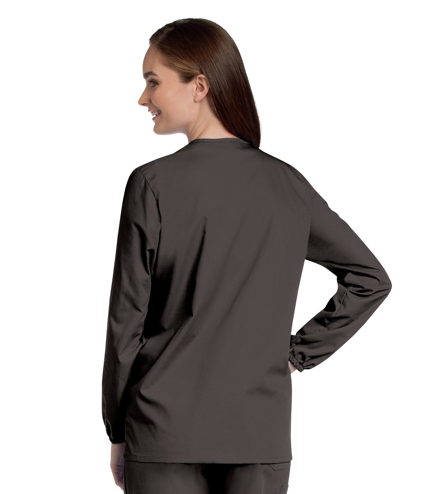 Women's 3-Pocket Crew Neck Warm-Up Scrub Jacket