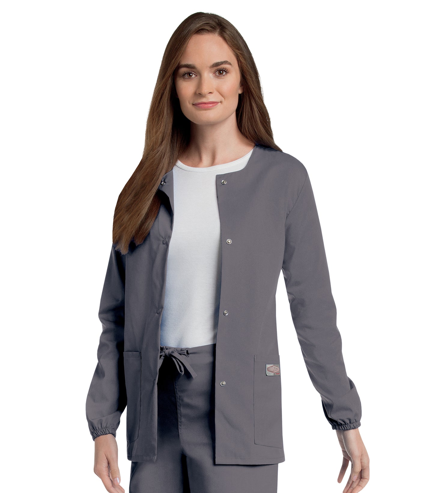 Women's 3-Pocket Crew Neck Warm-Up Jacket