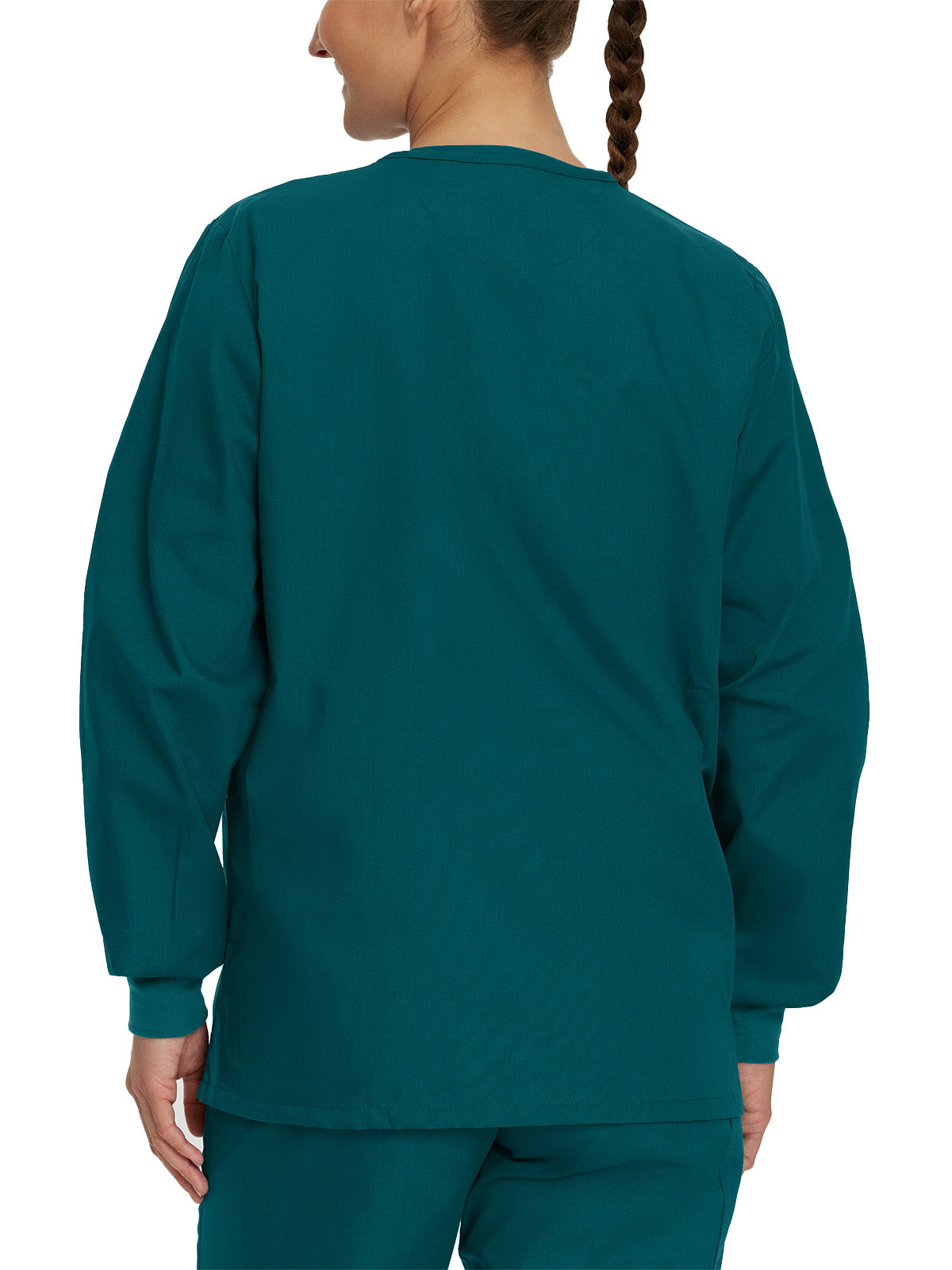 Unisex 3-Pocket Snap-Front Warm-Up Scrub Jacket