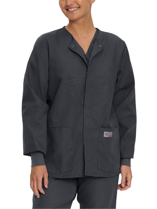 Unisex 3-Pocket Snap-Front Warm-Up Jacket