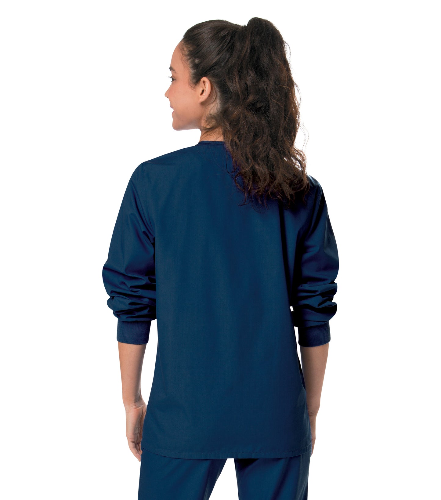 Unisex 3-Pocket Snap-Front Warm-Up Scrub Jacket