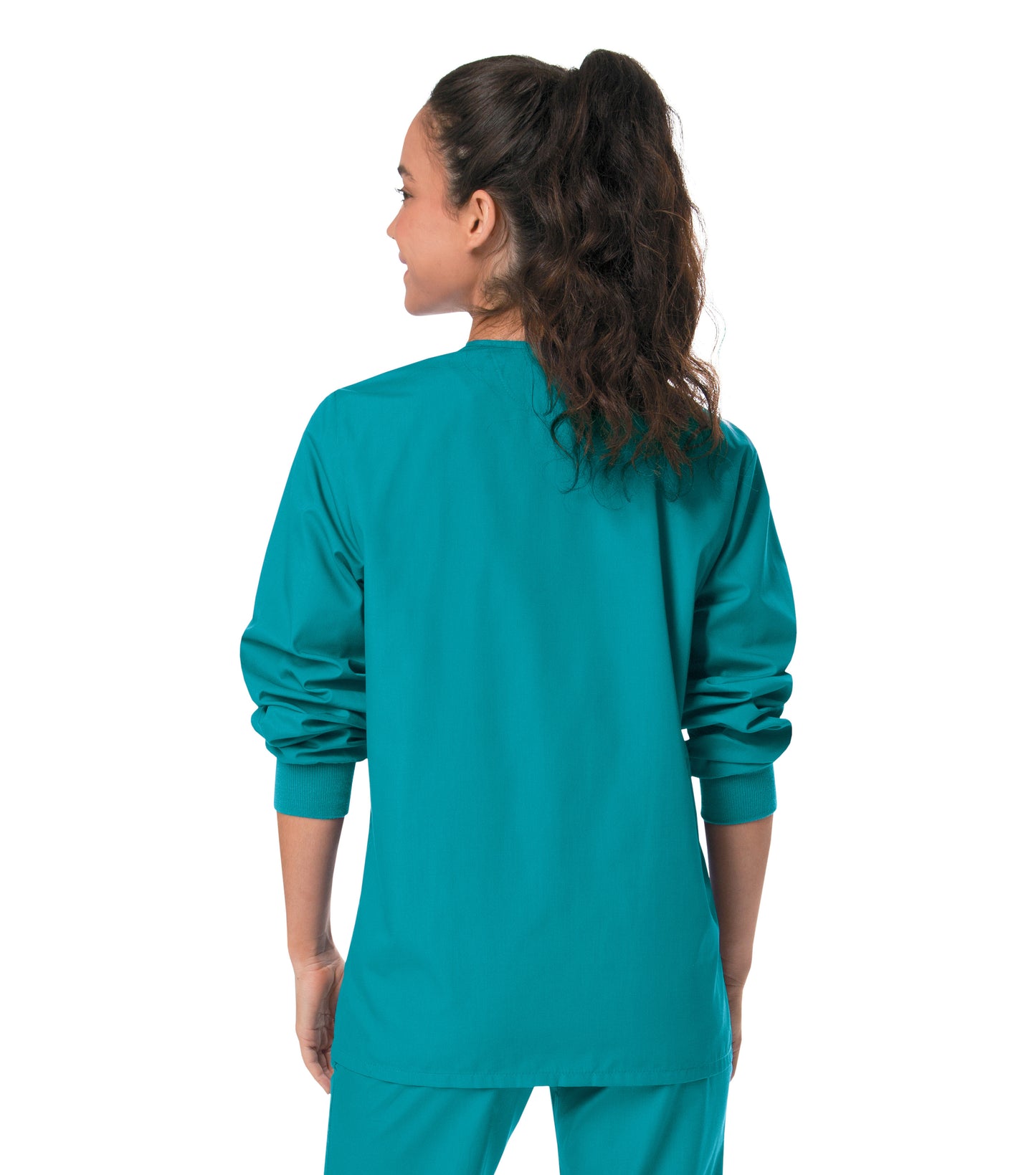 Unisex 3-Pocket Snap-Front Warm-Up Scrub Jacket