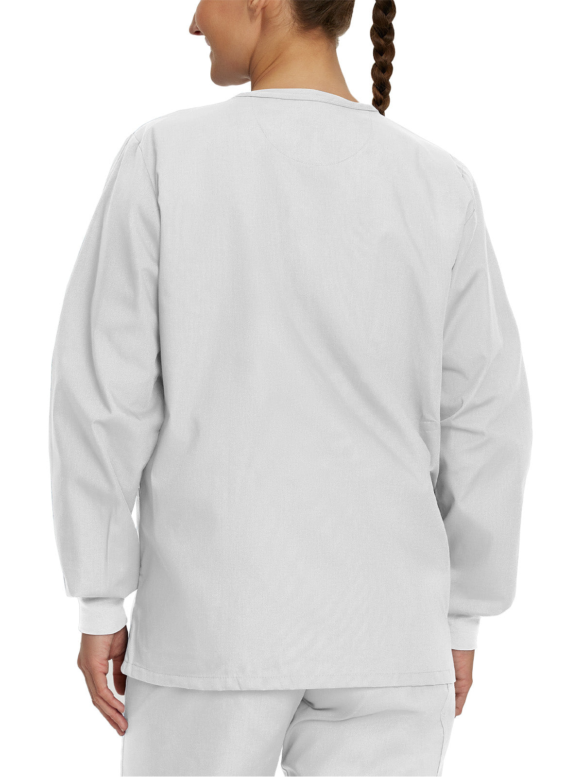 Unisex 3-Pocket Snap-Front Warm-Up Scrub Jacket