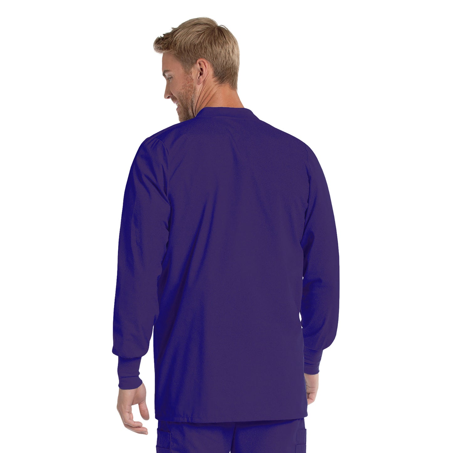 Men's 5-Pocket Crew Neck Warm-Up Scrub Jacket