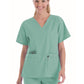 Women's 4-Pocket Durable V-Neck Top - 8219 - Sea Mist