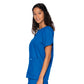 Women's 4-Pocket Snap-Front V-Neck Top - 8232 - Galaxy Blue