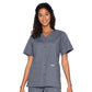 Women's 4-Pocket Snap-Front V-Neck Scrub Top