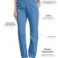 Women's 2-Pocket High-Rise Elastic Waist Straight Leg Pant - 8327 - Ceil Blue