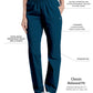 Women's 2-Pocket High-Rise Elastic Waist Straight Leg Pant - 8327 - Navy
