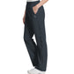 Women's 2-Pocket High-Rise Elastic Waist Straight Leg Pant - 8327 - Graphite