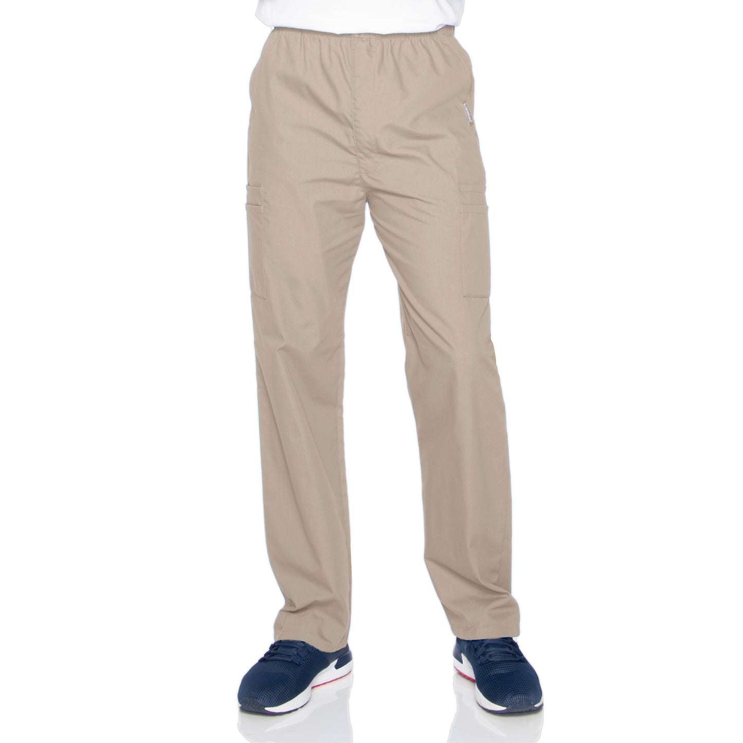 Men's 7-Pocket High-Rise Elastic Waist Cargo Scrub Pant