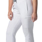 Women's 7-Pocket Mid-Rise Rib-Knit Elastic Waist Cargo Pant