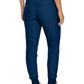 Women's 7-Pocket Mid-Rise Rib-Knit Elastic Waist Cargo Scrub Pant