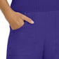 Women's 7-Pocket Mid-Rise Rib-Knit Elastic Waist Cargo Pant - LB401 - Ultra Violet