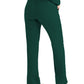 Women's 5-Pocket Mid-Rise Rib-Knit Elastic Waist Straight Leg Scrub Pant