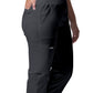 Women's 5-Pocket Mid-Rise Rib-Knit Elastic Waist Straight Leg Scrub Pant