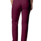 Women's 5-Pocket Mid-Rise Rib-Knit Elastic Waist Straight Leg Scrub Pant