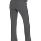 Women's 5-Pocket Mid-Rise Rib-Knit Elastic Waist Straight Leg Scrub Pant