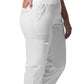 Women's 5-Pocket Mid-Rise Rib-Knit Elastic Waist Straight Leg Scrub Pant