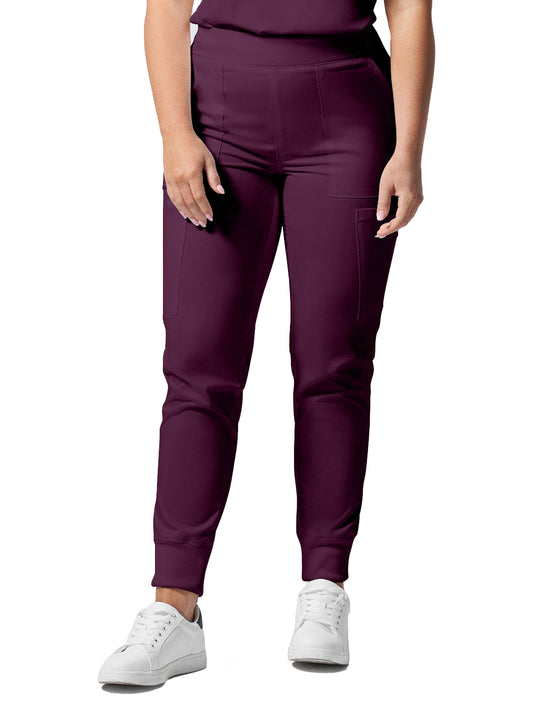 Women's 6-Pocket Mid-Rise Elastic-Back Waist Jogger Pant