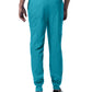 Men's 7-Pocket Mid-Rise Rib-Knit Elastic Waist Jogger Scrub Pant