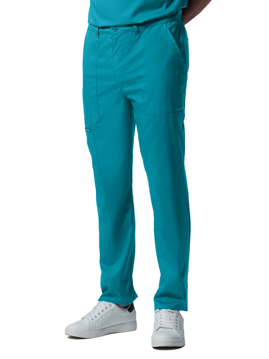 Men's 6-Pocket Zipper Fly Straight Leg Scrub Pant