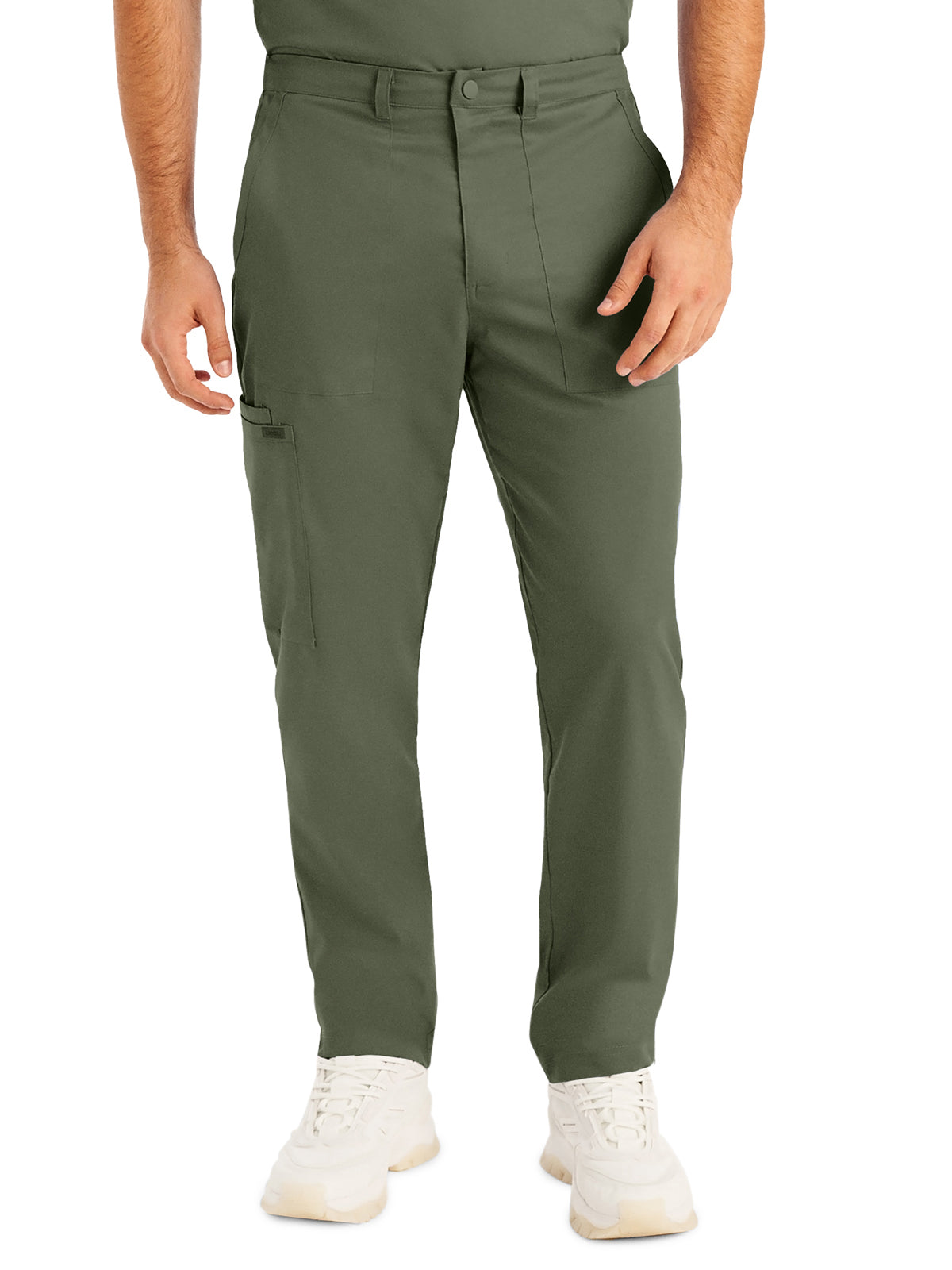 Men's 6-Pocket Zipper Fly Straight Leg Scrub Pant