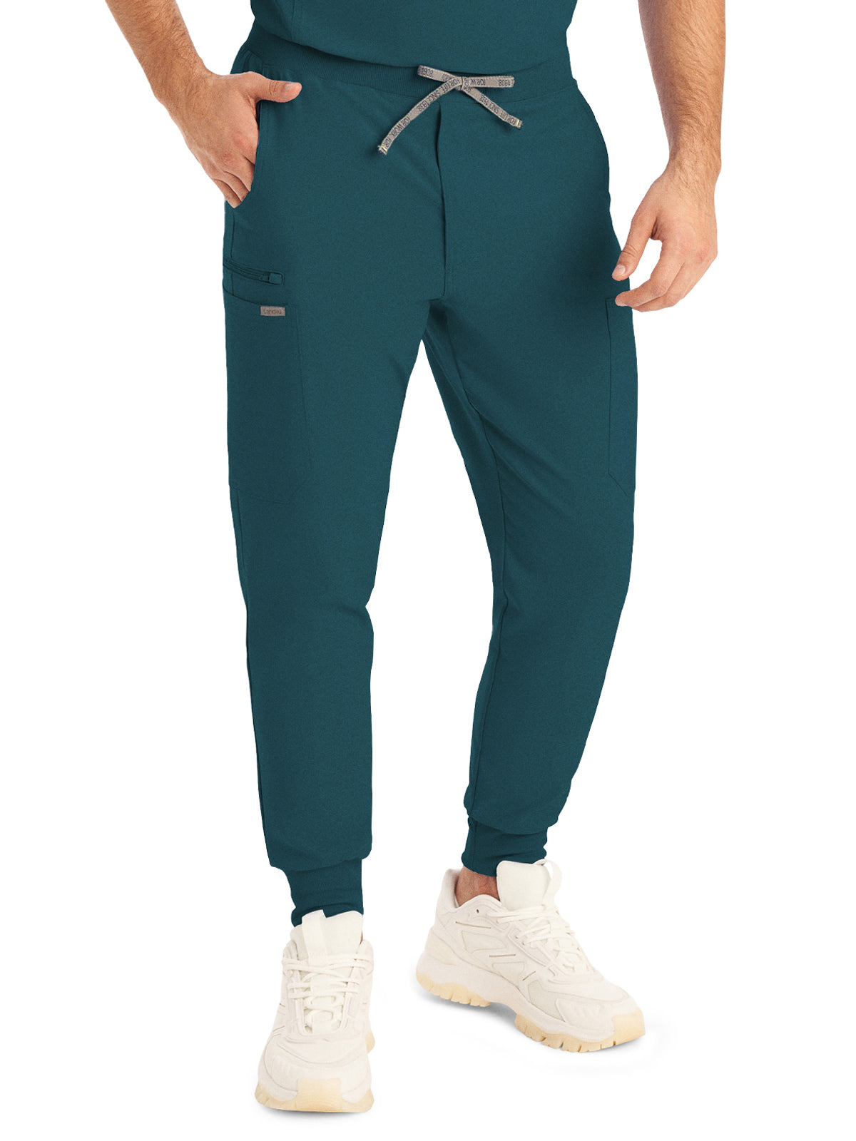 Men's 7-Pocket Mid-Rise Triple-Elastic Waist Jogger Scrub Pant