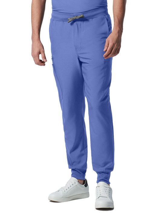 Men's 7-Pocket Mid-Rise Triple-Elastic Waist Jogger Scrub Pant